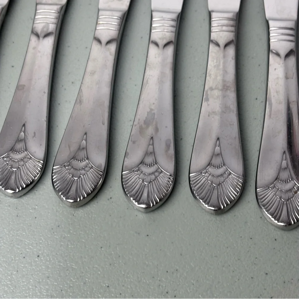 Oneida New York Stainless Steel Flatware Dinner Table Knives Lot of 6